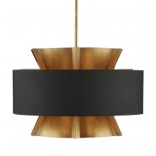  9000-0970 - Oxenwood Brass & Black Chandelier