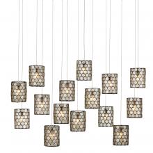  9000-1051 - Regatta 15-Light Linear Multi-Drop Pendant