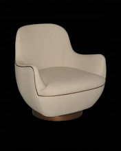  7000-0572 - Brene Walnut Swivel Armchair, Felton Oatmeal