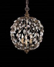  9652 - Crystal Bud Gold Orb Chandelie