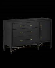  3000-0250 - Verona Black Three-Drawer Ches