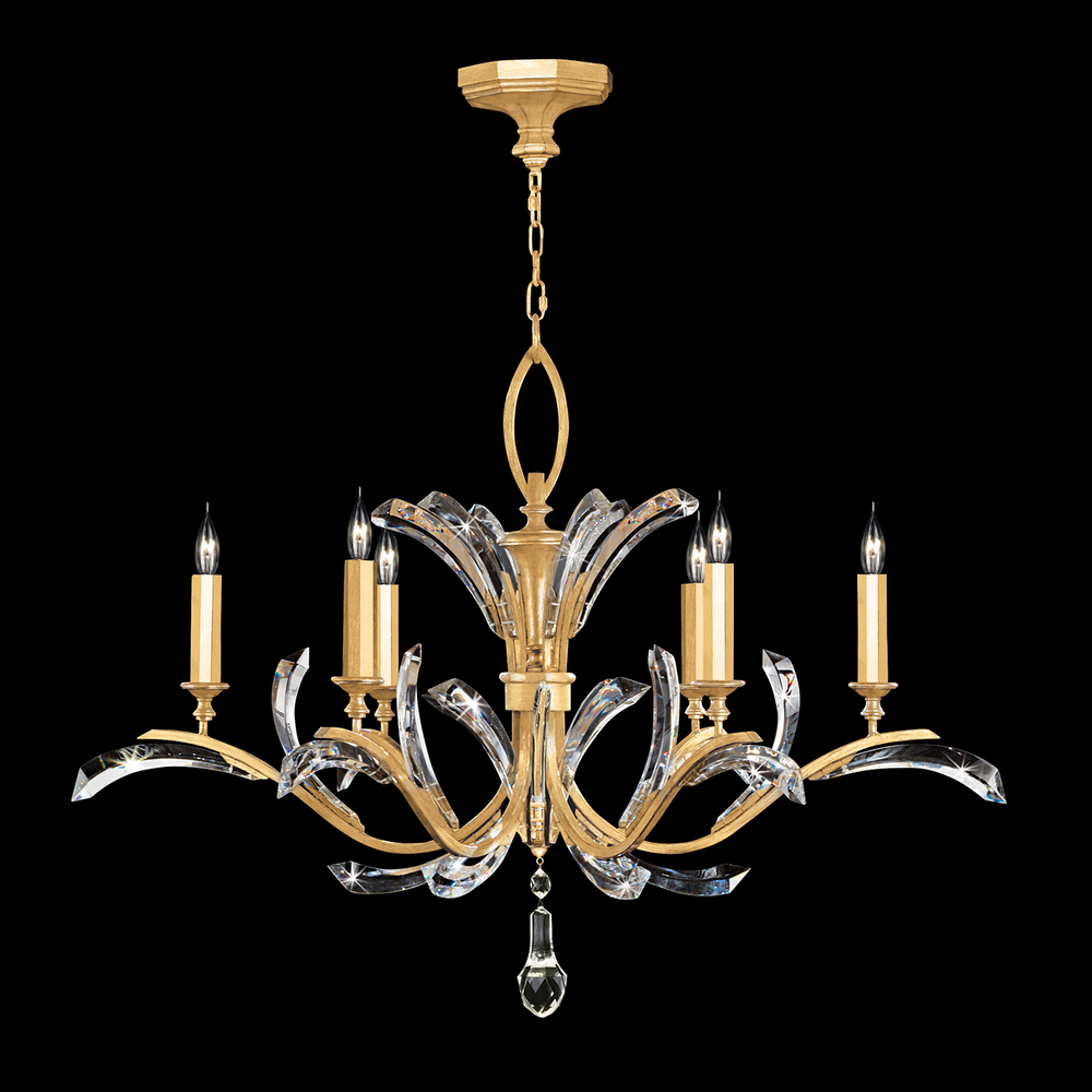 Beveled Arcs 42" Round Chandelier