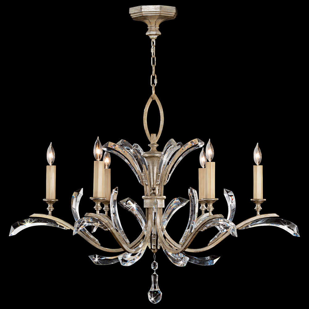 Beveled Arcs 42" Round Chandelier