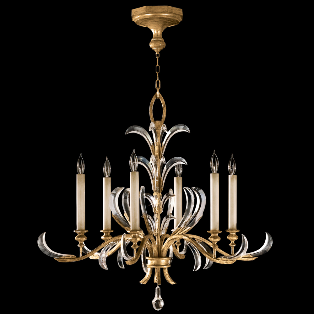 Beveled Arcs 37" Round Chandelier